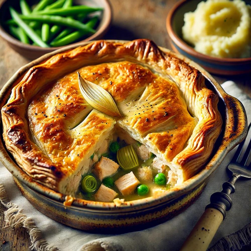 Chicken, Leek and Bacon Pie