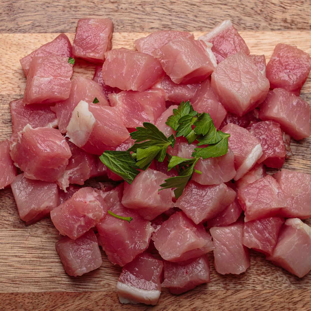Diced pork
