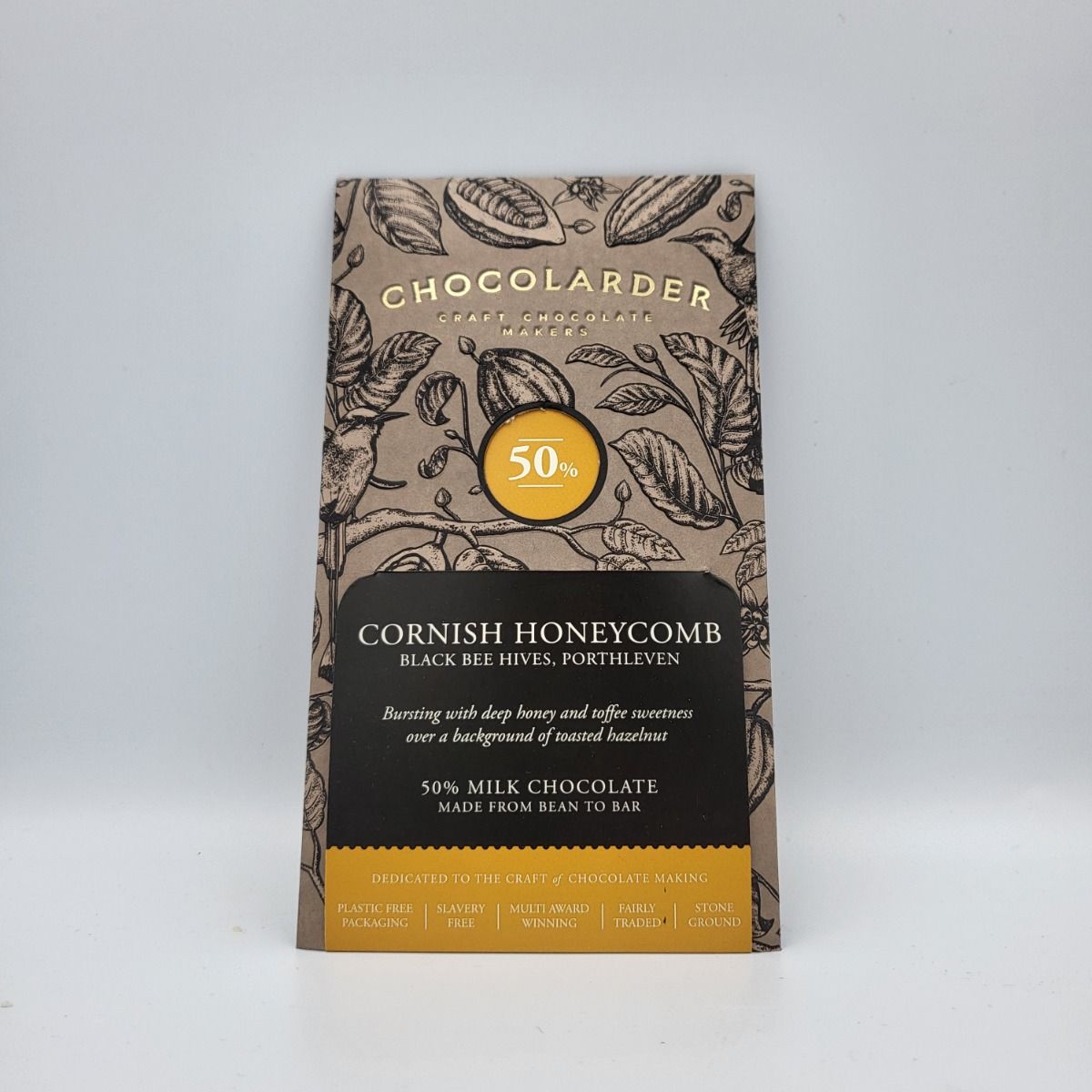 Chocolarder Chocolate Bar - Cornish Honeycomb