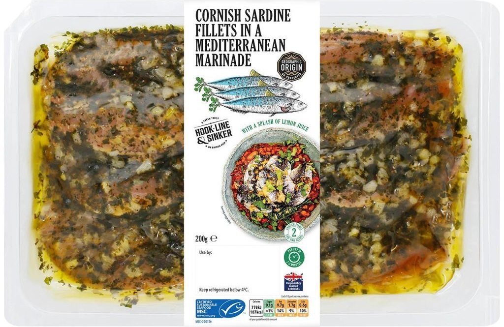 Hook, Line and Sinker Cornish Sardines with Mediterranean Marinade 200g