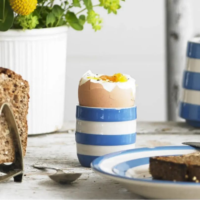 Cornishware Egg Cup with egg and toast