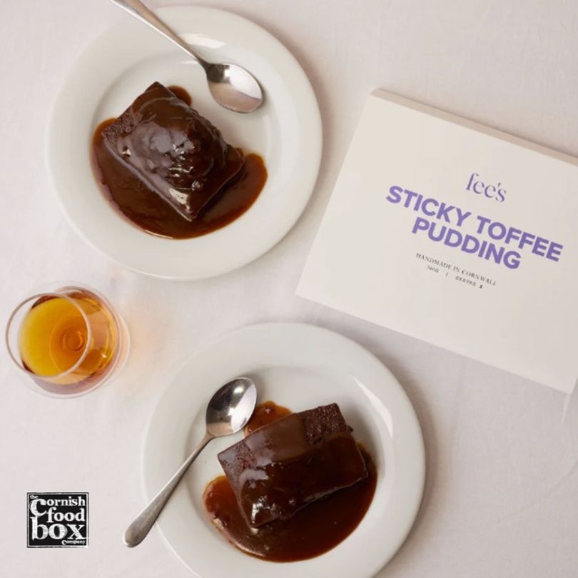 Homemade Cornish sticky toffee pudding with rich date sponge and toffee sauce