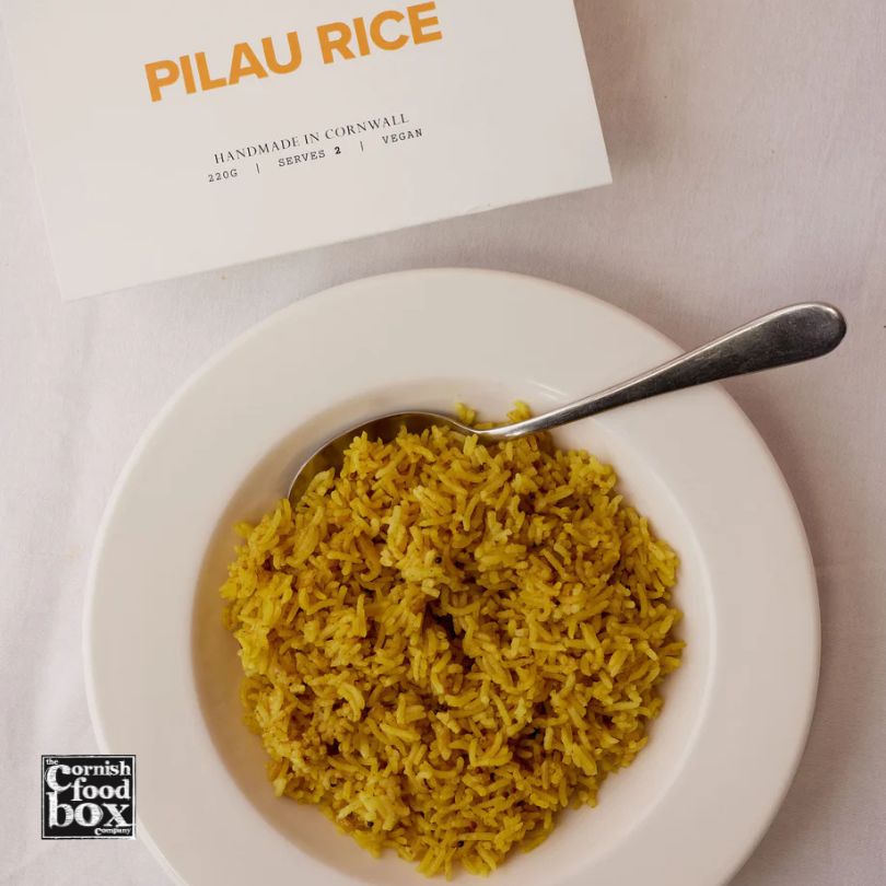 Fragrant pilau rice ready to cook, made with basmati rice and aromatic spices