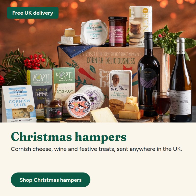 Christmas hampers with free UK delivery